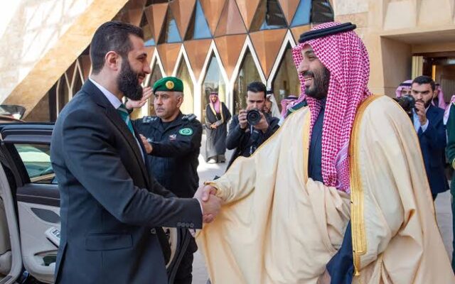 احمد الشرع مع بن سلمان